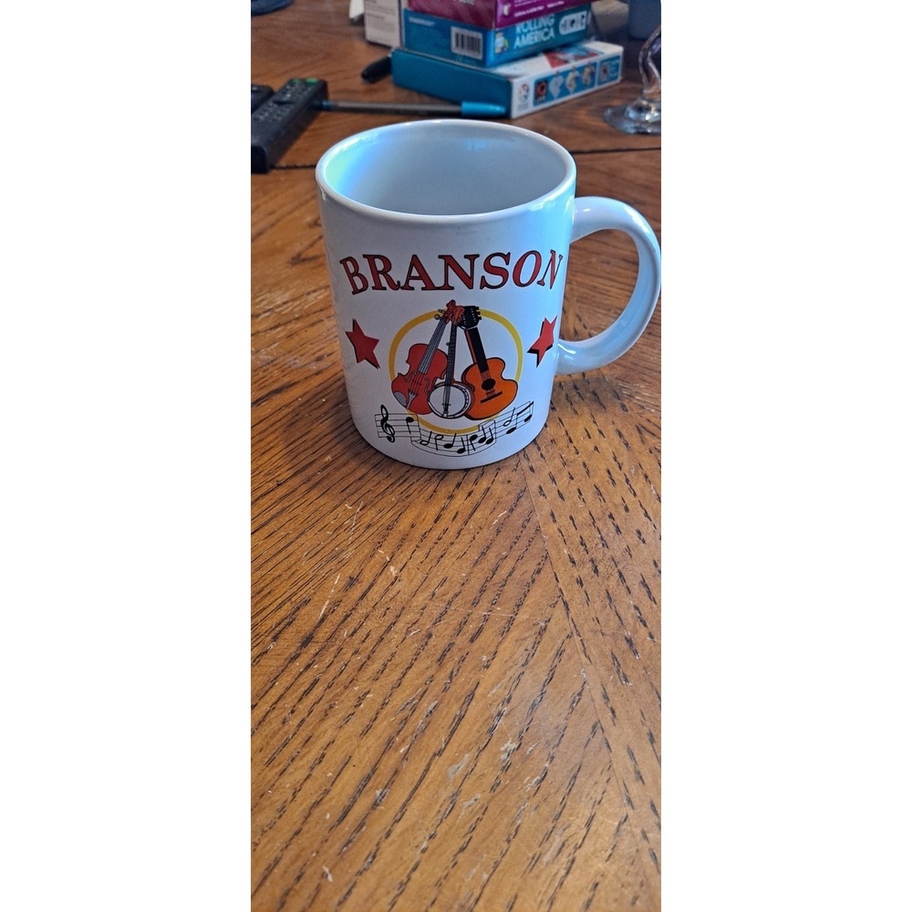 Coffee Mug Cup Branson  Guitar Banjo Fiddle Music Souvenir